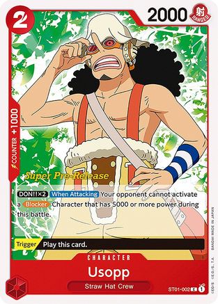 Usopp (Super Pre-Release) - ST01-002 - Common available at 401 Games Canada