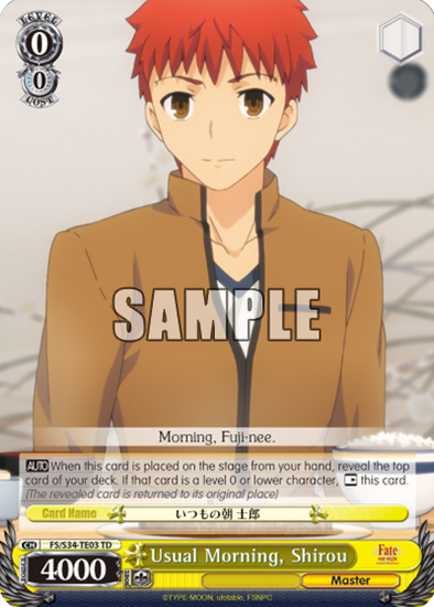 Usual Morning, Shirou - FS/S34-TE03 - Trial Deck available at 401 Games Canada