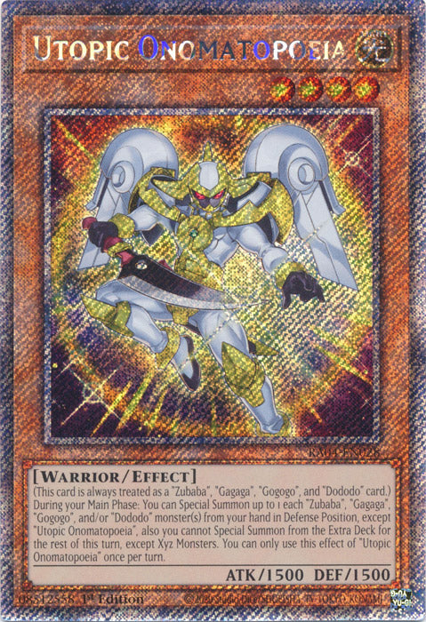 Utopic Onomatopoeia (Platinum Secret Rare) - RA04-EN028 - Platinum Secret Rare - 1st Edition
