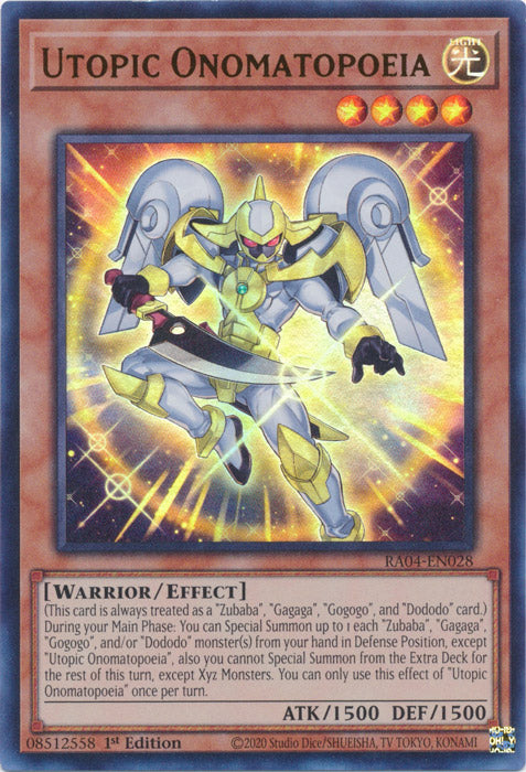 Utopic Onomatopoeia (UR) - RA04-EN028 - Ultra Rare - 1st Edition