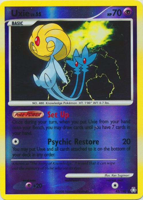 Uxie - 43/146 - Rare - Reverse Holo available at 401 Games Canada