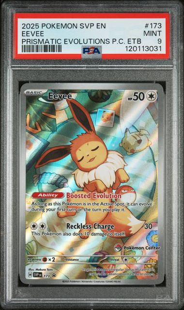 Eevee (173) - Prismatic Evolutions Pokemon Center ETB - Promo - Mint 9