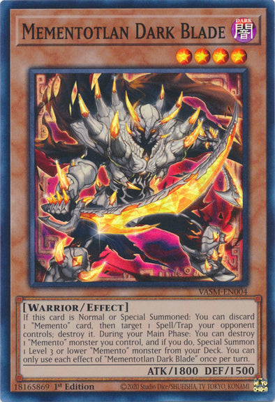 Mementotlan Dark Blade - VASM-EN004 - Super Rare - 1st Edition