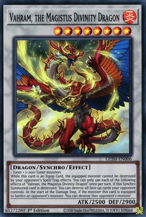 Vahram, the Magistus Divinity Dragon - GEIM-EN006 - Super Rare - 1st Edition available at 401 Games Canada