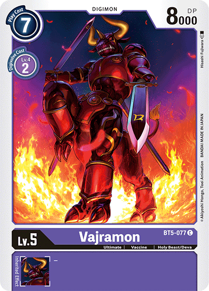 Vajramon - BT5-077 - Common available at 401 Games Canada