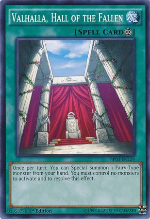 Valhalla, Hall of the Fallen (Shatterfoil) - BP03-EN154 - Shatterfoil Rare - 1st Edition available at 401 Games Canada