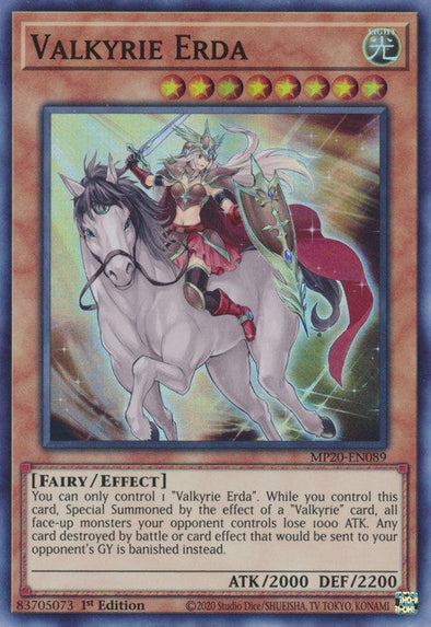 Valkyrie Erda - MP20-EN089 - Super Rare - 1st Edition available at 401 Games Canada