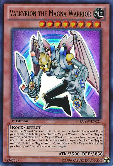 Valkyrion the Magna Warrior - LCYW-EN021 - Super Rare - 1st Edition available at 401 Games Canada