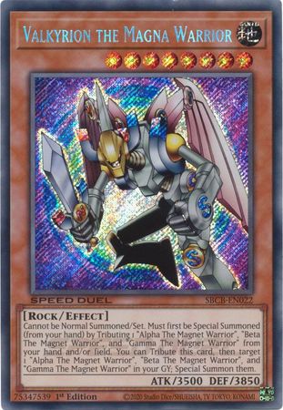 Valkyrion the Magna Warrior - SBCB-EN022 - Secret Rare - 1st Edition available at 401 Games Canada