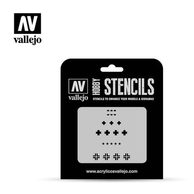 Vallejo - Hobby Stencils - Assorted German WWII Tank Markings available at 401 Games Canada