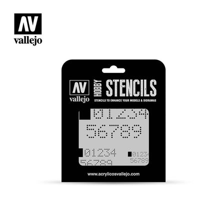 Vallejo - Hobby Stencils - Digital Numbers available at 401 Games Canada