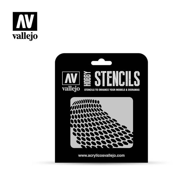 Vallejo - Hobby Stencils - Distorted Honeycomb available at 401 Games Canada