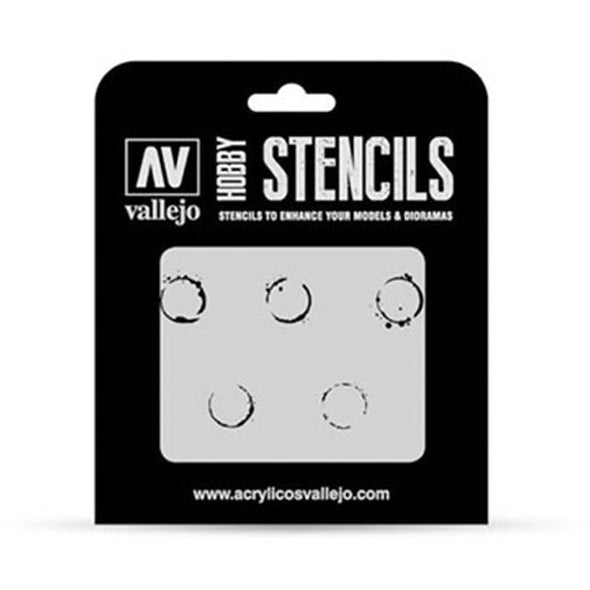 Vallejo - Hobby Stencils - Drum Oil Markings available at 401 Games Canada