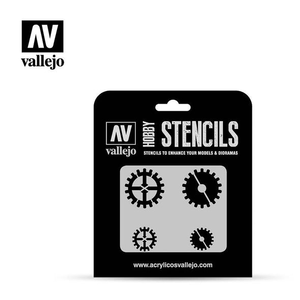 Vallejo - Hobby Stencils - Gear Markings available at 401 Games Canada