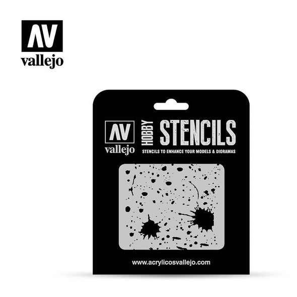 Vallejo - Hobby Stencils - Splash & Stains available at 401 Games Canada