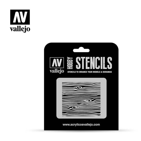 Vallejo - Hobby Stencils - Wood Texture #2 available at 401 Games Canada