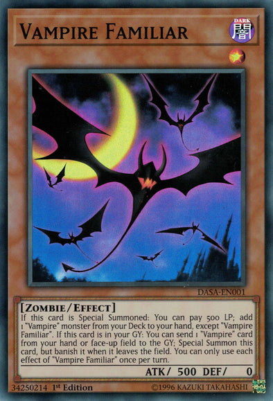 Vampire Familiar - DASA-EN001 - Super Rare - 1st Edition available at 401 Games Canada