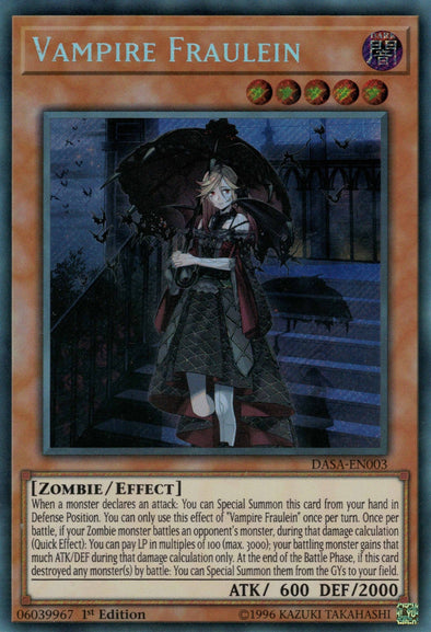 Vampire Fraulein - DASA-EN003 - Secret Rare - 1st Edition available at 401 Games Canada