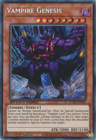 Vampire Genesis - SGX3-ENC01 - Secret Rare - 1st Edition available at 401 Games Canada
