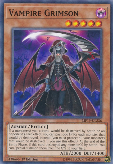 Vampire Grimson - MP19-EN236 - Common - 1st Edition available at 401 Games Canada