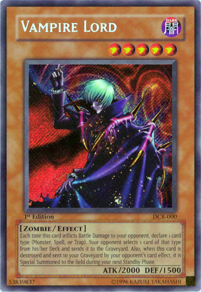 Vampire Lord - DCR-000 - Secret Rare - 1st Edition available at 401 Games Canada