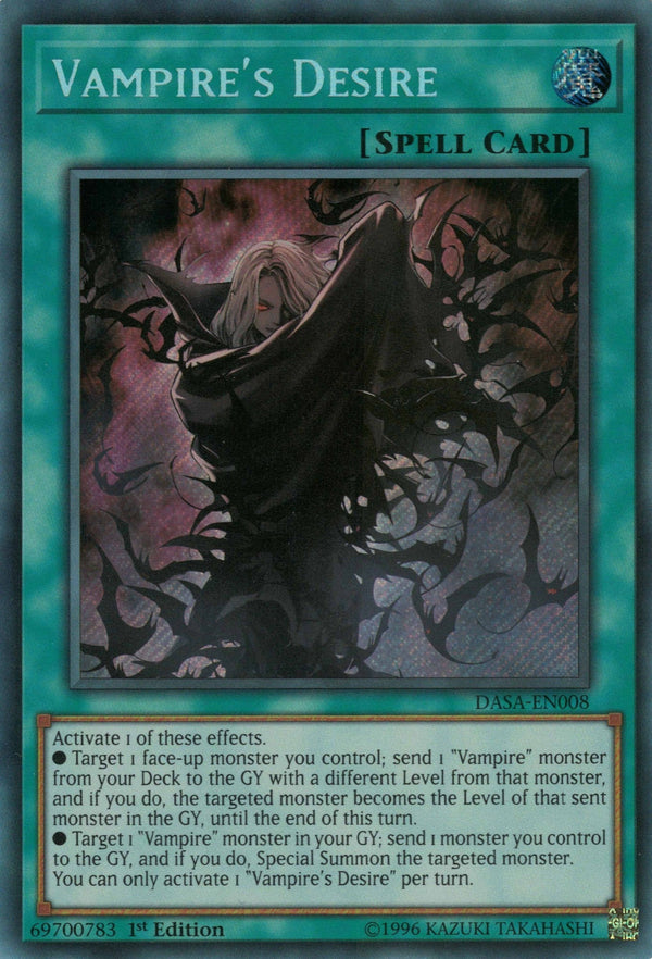 Vampire's Desire - DASA-EN008 - Secret Rare - 1st Edition available at 401 Games Canada