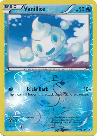 Vanillite - 27/101 - Common - Reverse Holo available at 401 Games Canada