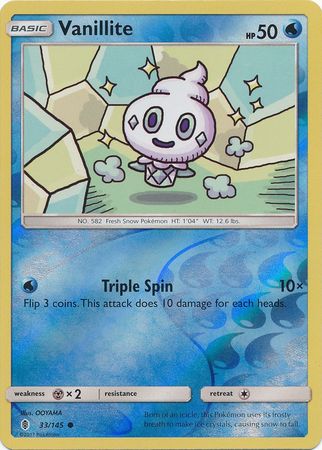 Vanillite - 33/145 - Common - Reverse Holo available at 401 Games Canada