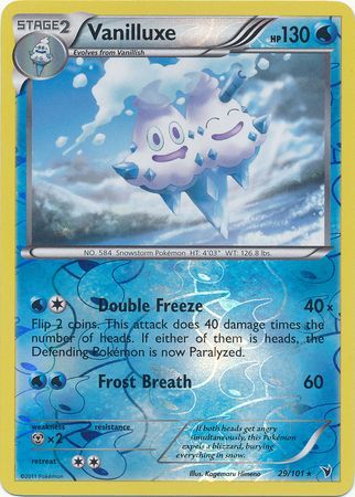 Vanilluxe - 29/101 - Rare - Reverse Holo available at 401 Games Canada