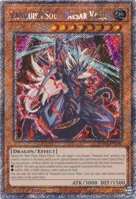 Vanquish Soul Caesar Valius (Platinum Secret Rare) - RA04-EN046 - Platinum Secret Rare - 1st Edition