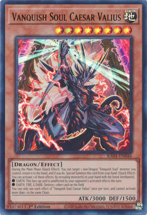 Vanquish Soul Caesar Valius (UR) - RA04-EN046 - Ultra Rare - 1st Edition