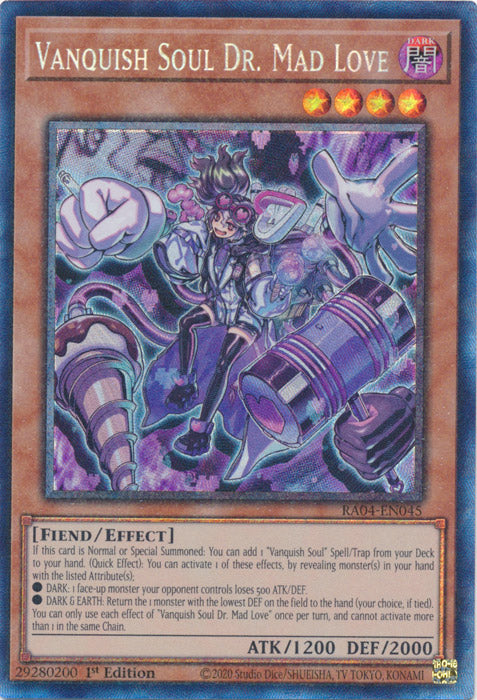 Vanquish Soul Dr. Mad Love (PCR) - RA04-EN045 - Prismatic Collector's Rare - 1st Edition