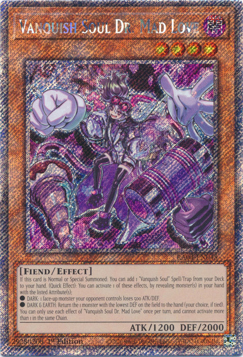 Vanquish Soul Dr. Mad Love (Platinum Secret Rare) - RA04-EN045 - Platinum Secret Rare - 1st Edition