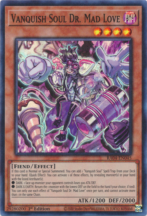 Vanquish Soul Dr. Mad Love - RA04-EN045 - Super Rare - 1st Edition