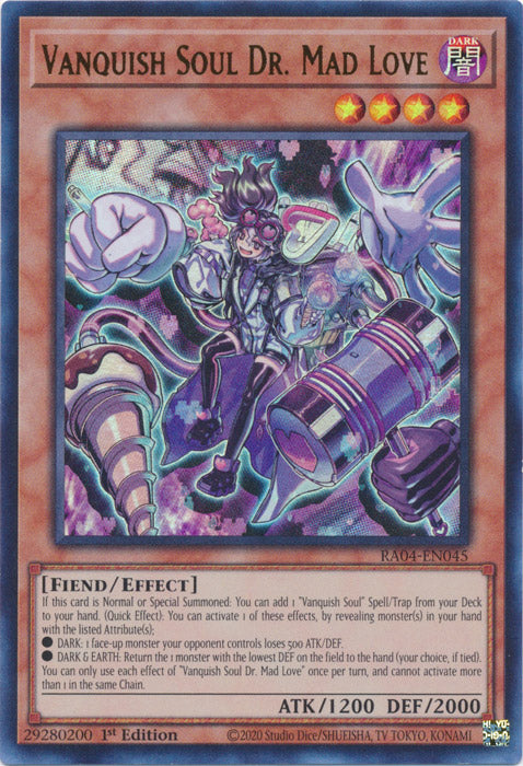 Vanquish Soul Dr. Mad Love (UR) - RA04-EN045 - Ultra Rare - 1st Edition