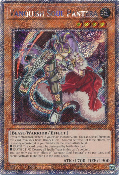 Vanquish Soul Pantera (Platinum Secret Rare) - RA04-EN044 - Platinum Secret Rare - 1st Edition