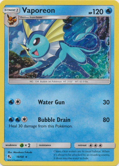 Vaporeon - 18/68 - Holo Rare available at 401 Games Canada