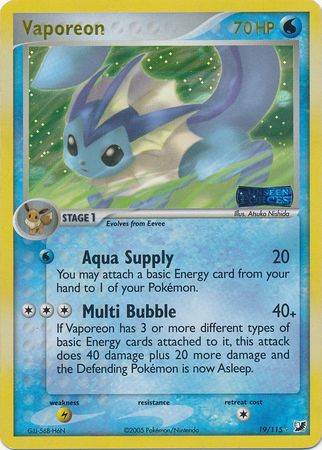 Vaporeon - 19/115 - Holo Rare - Reverse Holo available at 401 Games Canada