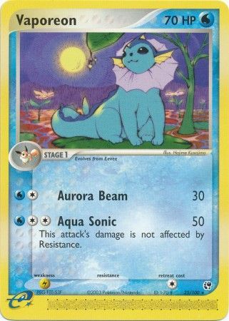 Vaporeon - 25/100 - Rare available at 401 Games Canada