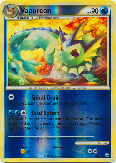 Vaporeon - 41/90 - Uncommon - Reverse Holo available at 401 Games Canada