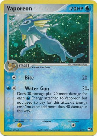 Vaporeon - 6/17 - Holo available at 401 Games Canada