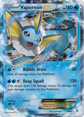 Vaporeon EX - 24/83 - Ultra Rare available at 401 Games Canada