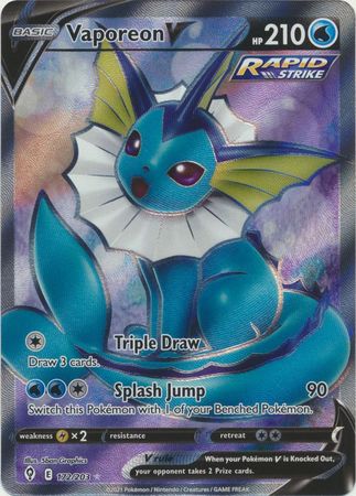 Vaporeon V - 172/203 - Full Art Ultra Rare available at 401 Games Canada