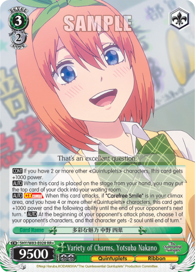 Variety of Charms, Yotsuba Nakano - 5HY/W83-E028 - Double Rare Plus available at 401 Games Canada
