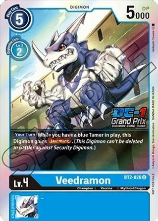 Veedramon (DC-1 Grand Prix) - BT2-026 - Promo available at 401 Games Canada