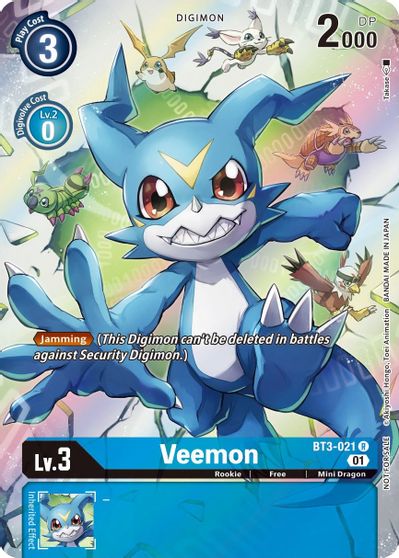 Veemon (1-Year Anniversary Box Topper) - BT3-021 - Rare available at 401 Games Canada