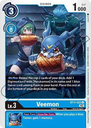 Veemon - BT11-023 - Uncommon available at 401 Games Canada