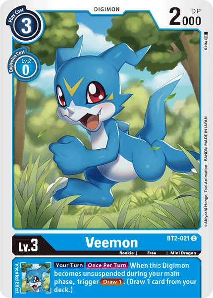 Veemon - BT2-021 - Common available at 401 Games Canada