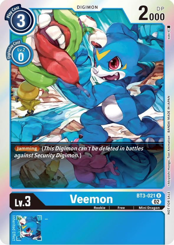 Veemon - BT3-021 (Official Tournament Pack Vol.8) - Release Special Booster (BT01-03) available at 401 Games Canada