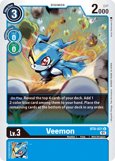 Veemon - BT8-021 - Uncommon available at 401 Games Canada